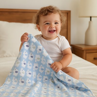 Bleu couverture bébé