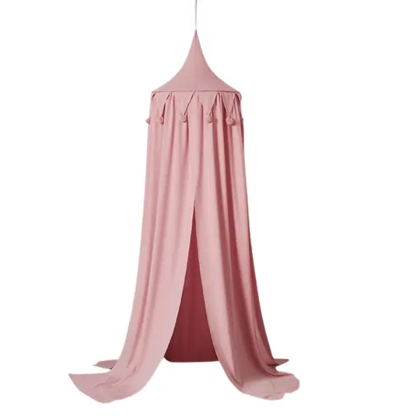 Ciel de lit en rose pour bebe 220x50 cm