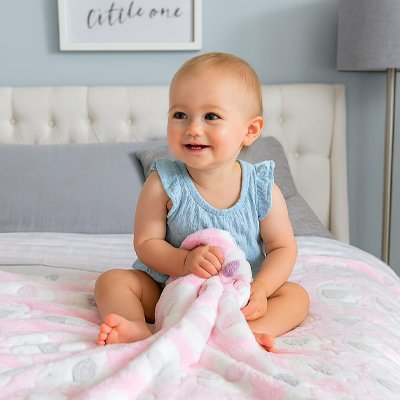 Couverture bébé rose fille