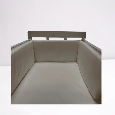 Tour de lit bébé en coton blanc