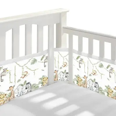 Tour de lit respirant pour bébé motif jungle