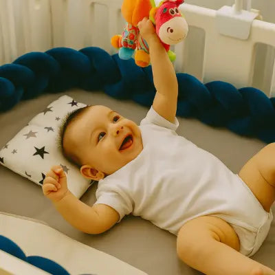 Tresse de lit bébé bleu foncé 3M