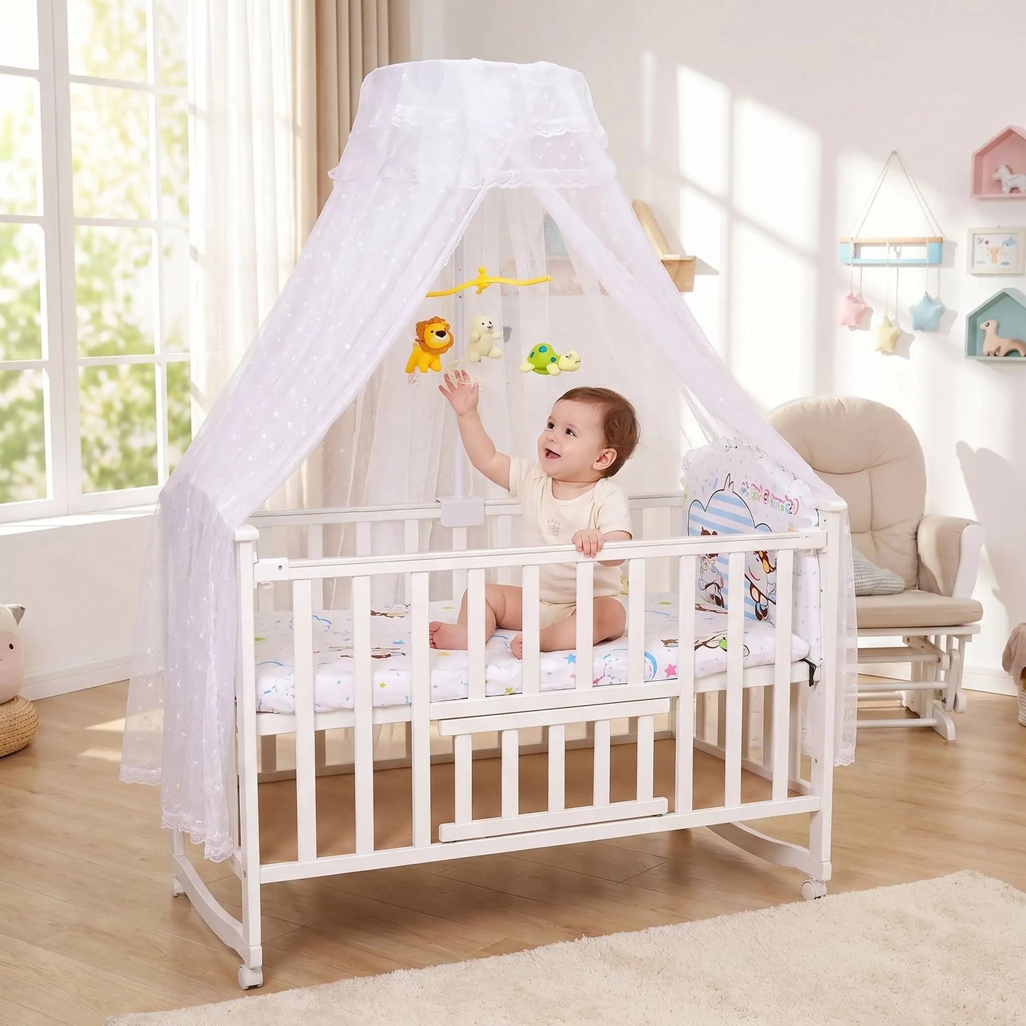 Moustiquaire ciel de lit bébé | Voile Magique