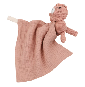 Doudou Plat 2-en-1 Éveil Bébé Fibres Naturelles | Apaisant