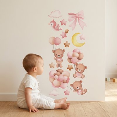Stickers muraux chambre rose
