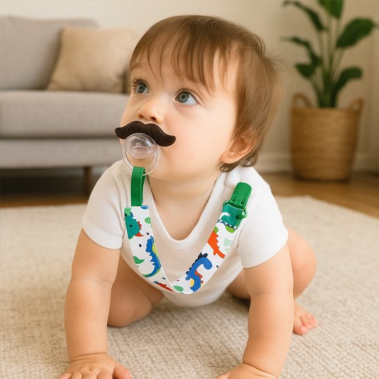 Attache tetine moustache