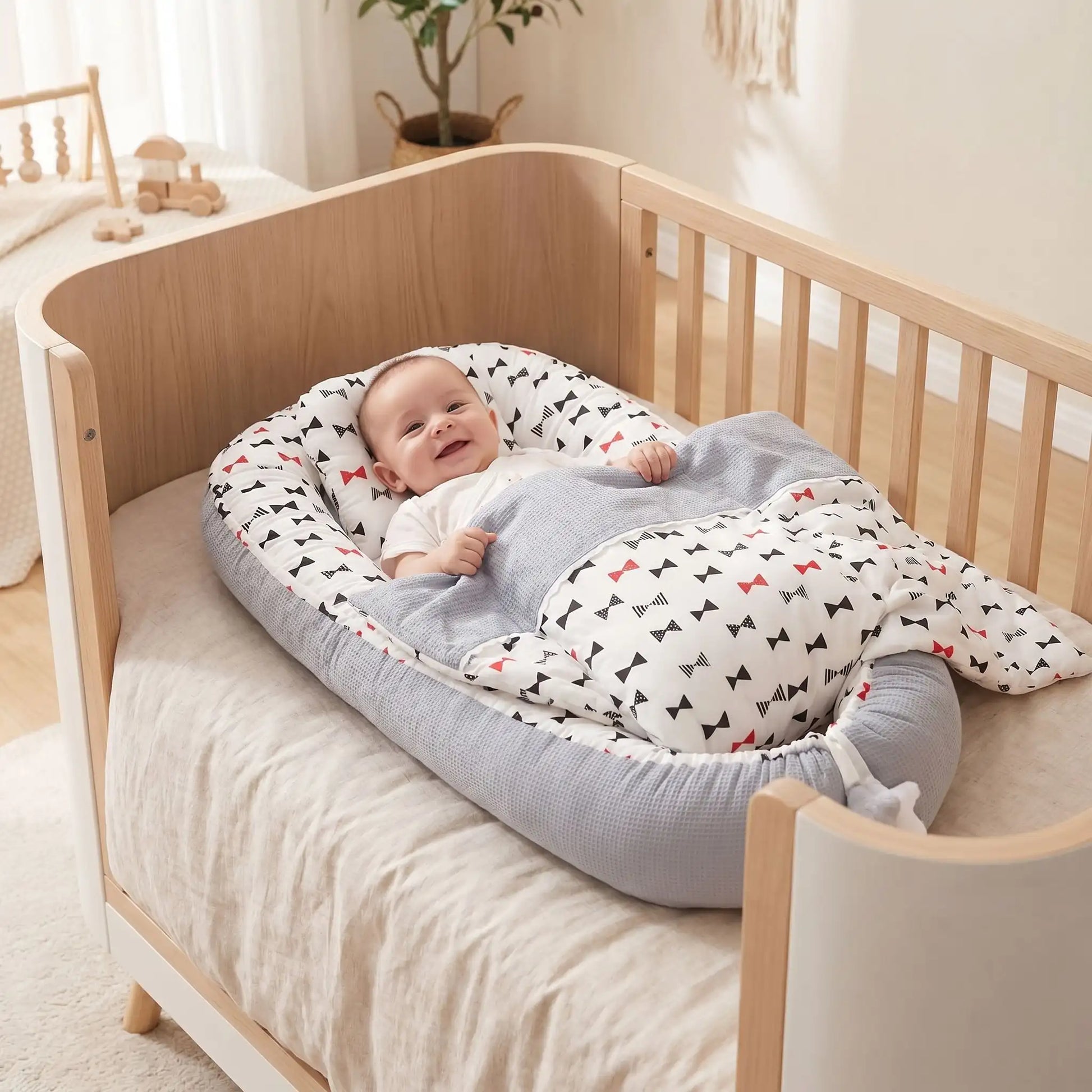 Bébé endormi dans un cocon de sommeil bebe en coton