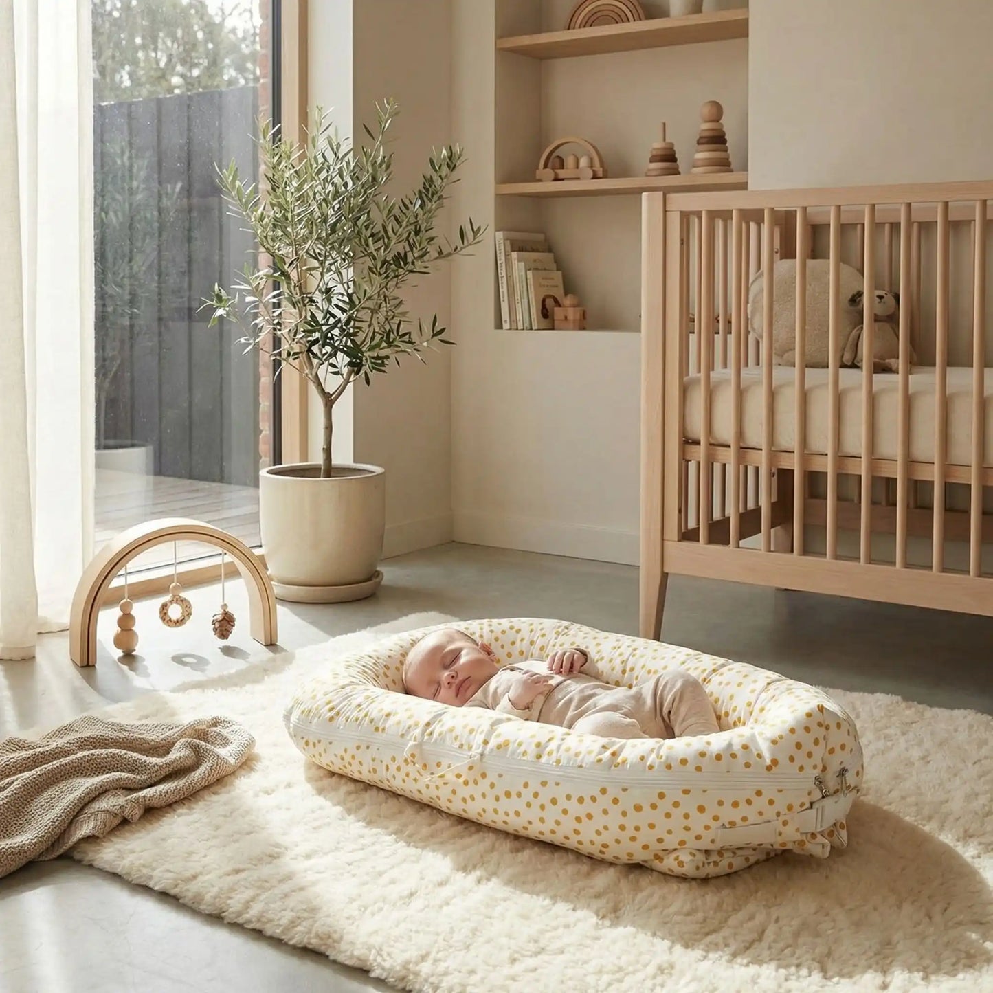 Réducteur de lit respirant | Pois Moutarde