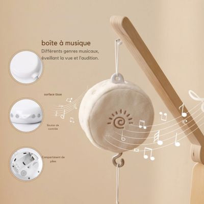 Boite a musique mecanique pour mobile bebe avec melodies apaisantes