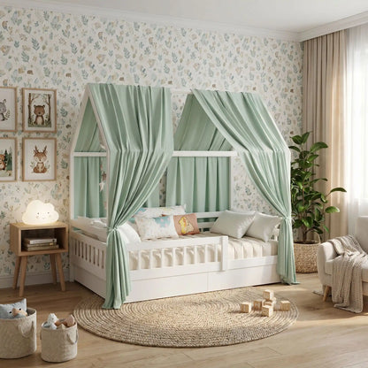 Ciel de lit cabane | Vert sauge