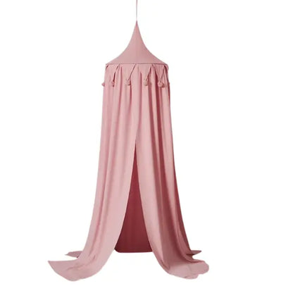 Ciel de lit en rose pour bebe 220x50 cm