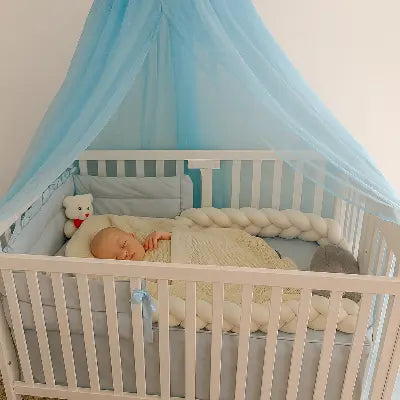 Ciel de lit moustiquaire bébé bleu