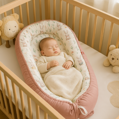 Cocon Nid Bébé réducteur de lit bébé rose 