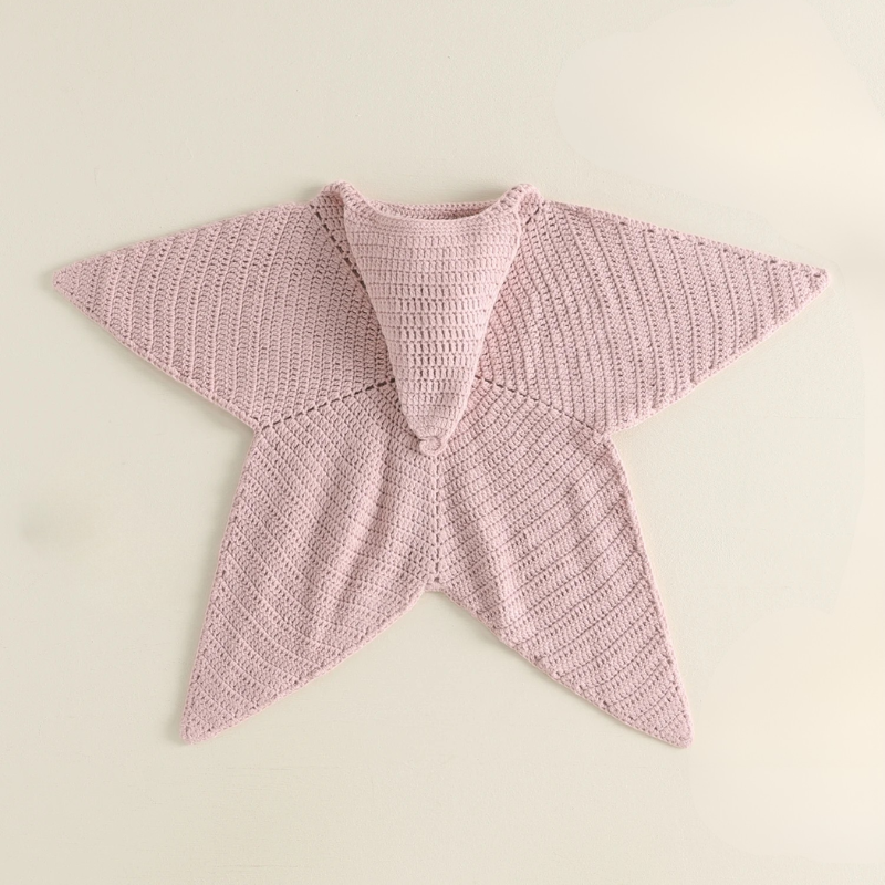 Combinaison bébé naissance étoile rose, vue d'ensemble des cinq branches