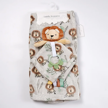 Couverture en polaire bébé lion
