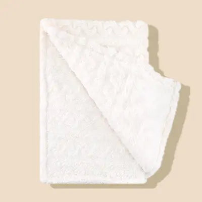 Couverture bébé naissance blanche 75×100 cm