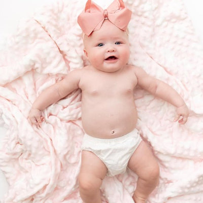 Couverture bébé rose en coton biologique