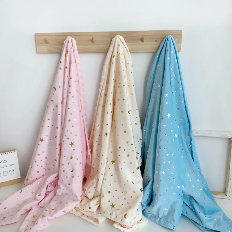 Couverture étoile pour bébé à bulles, suspendue en trois coloris