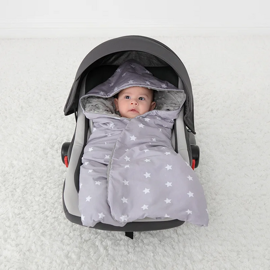 Couverture étoile pour bébé à capuche, bébé en siège auto