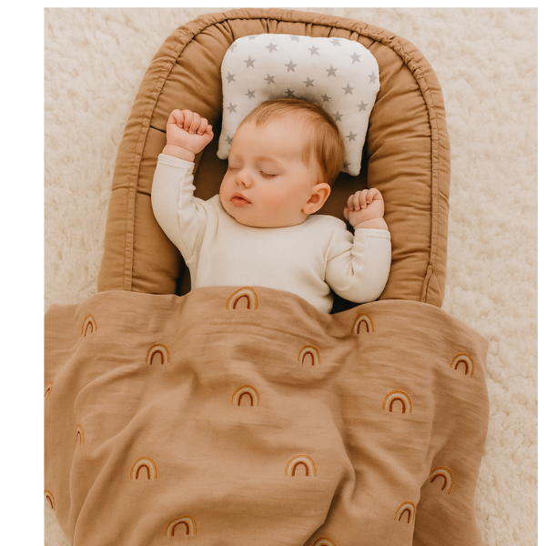 Réducteur de lit bébé | Marron