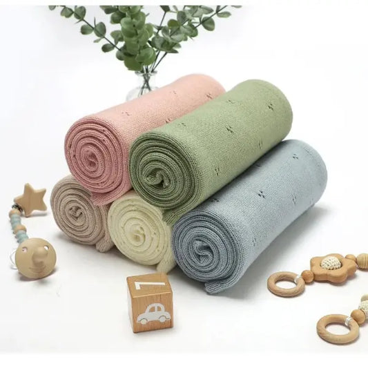 Couverture bebe Tricot | Tricot Douceur Étoile de bébé