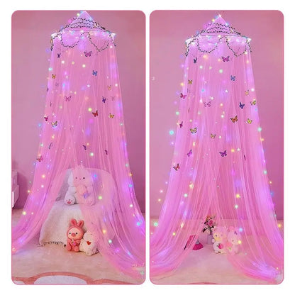 Ciel de lit lumineux | Voile de Papillons™