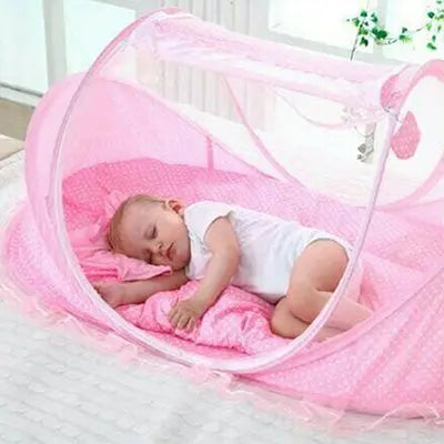  Lit Moustiquaire bebe tente pliante rose 
