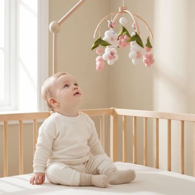 Mobile musical bébé fille – Abeilles et fleurs