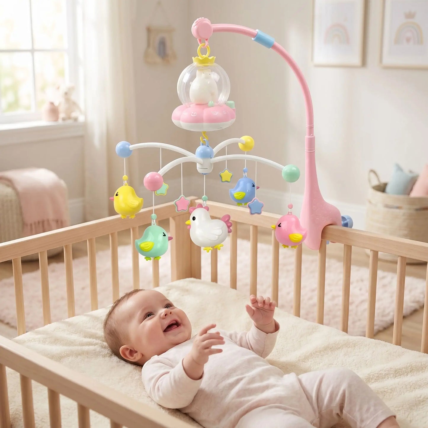 mobile lit bébé musical et lumineux - Nuit Magique™