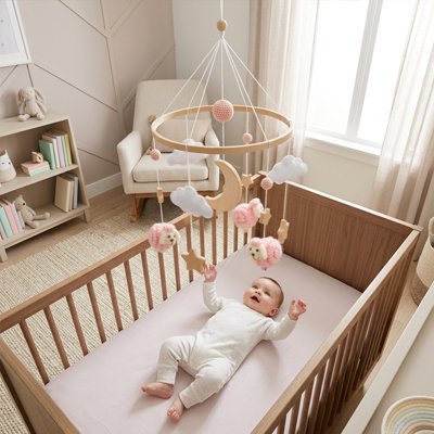 Mobile pour bébé système de suspension modulable 