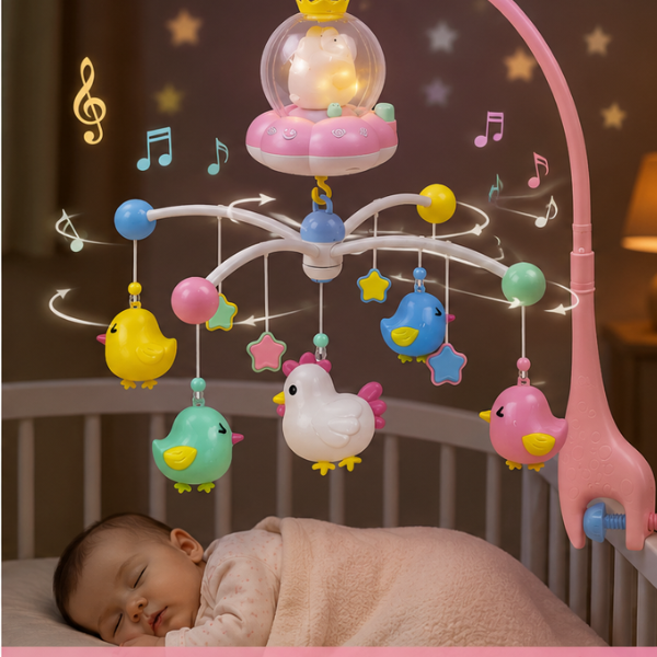 mobile lit bébé musical et lumineux - Nuit Magique™