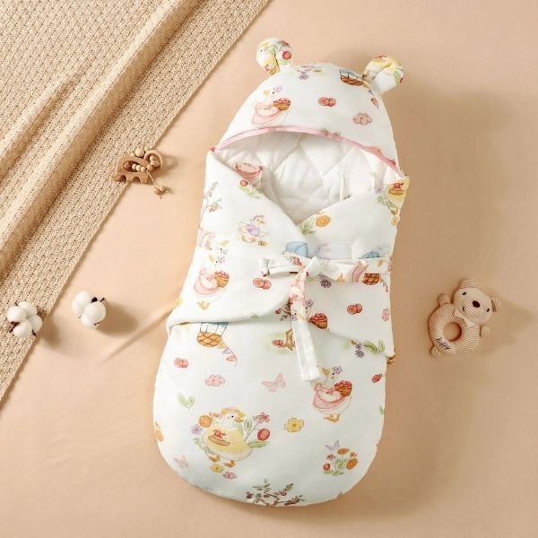 Nid d'ange bebe coton bambou rose