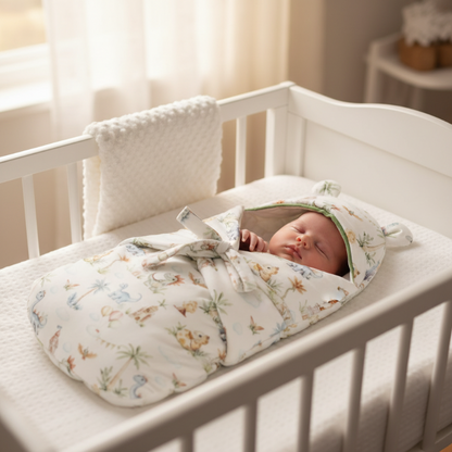Nid d'ange naissance à capuche, bébé enveloppé