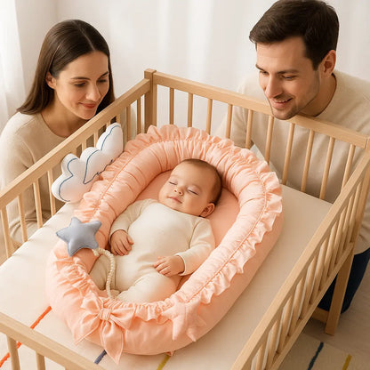 Réducteur de lit bébé parents et bébé nouveau-né