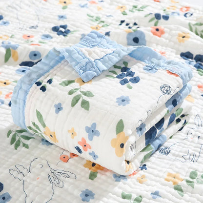 Couvertures pour bébé 6 couches 100% gaze de coton, enveloppe respirante pour bébé, douce et absorbante, couverture d'emmaillotage pour nouveau-né, serviette de bain pour bébé de dessin animé