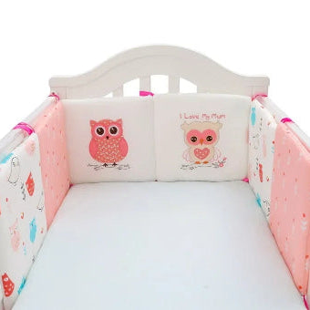 Tour de lit bébé classique rose