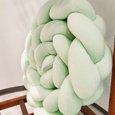 Tour de lit bébé pare-chocs tresse vert