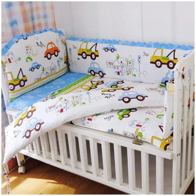 Tour de lit bébé coton lavable Drap-housse et taie d’oreiller assortis 