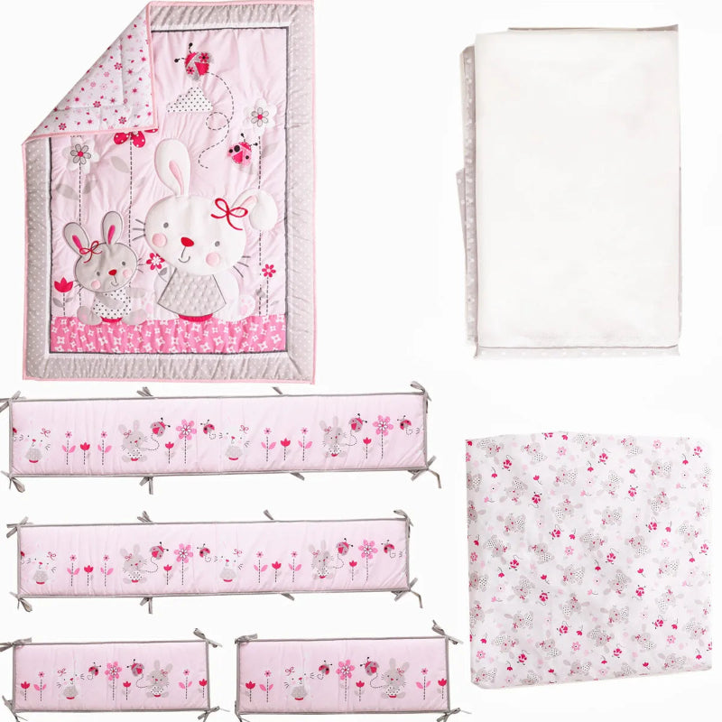 Tour de lit bébé fille ensemble de literie bébé 7 pièces