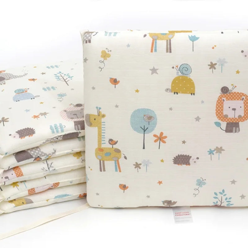 Tour de lit en coton six panneaux de 30 × 30 cm