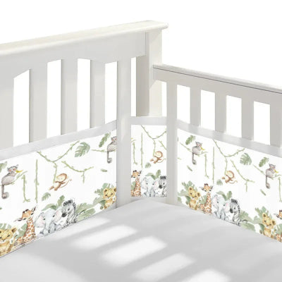 Tour de lit respirant pour bébé motif jungle
