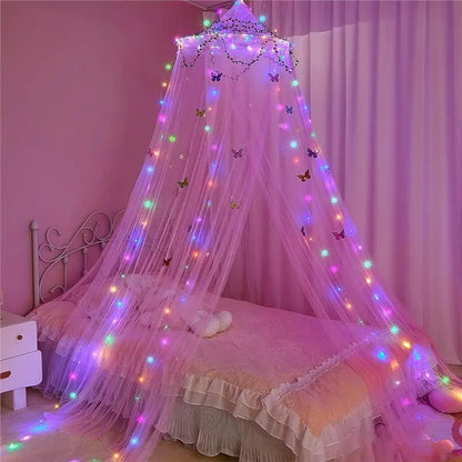 Ciel de lit lumineux | Voile de Papillons™