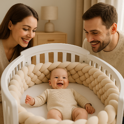 Tresse de lit bébé beige 4M