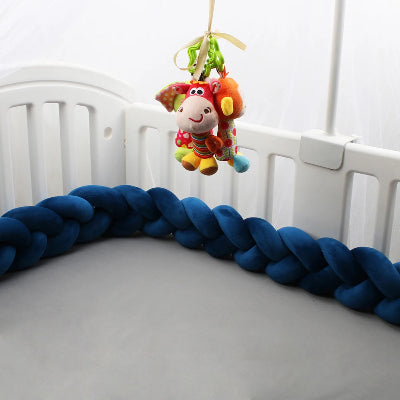 Tresse de lit bébé bleu foncé 4M