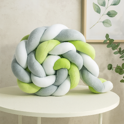 Tresse de lit vert gris