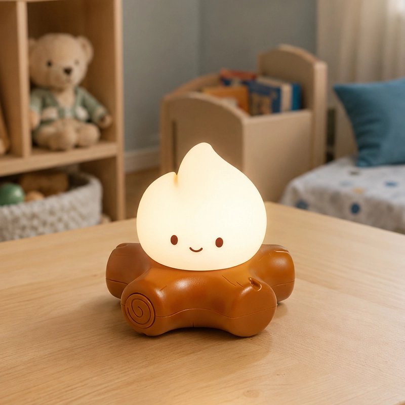 Veilleuse bébé bruit blanc design feu de camp