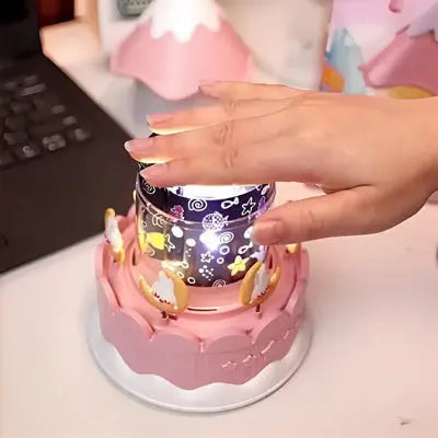 Veilleuse projection rose USB et luminosité réglable