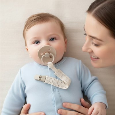 Attache tetine fabriqué en tissu doux