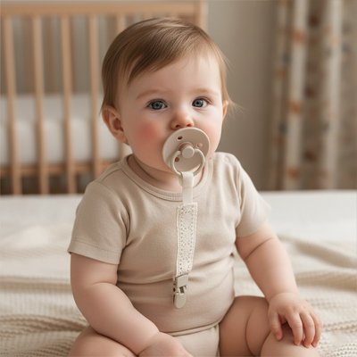 Attache tetine Sangle ajustable textiles doux