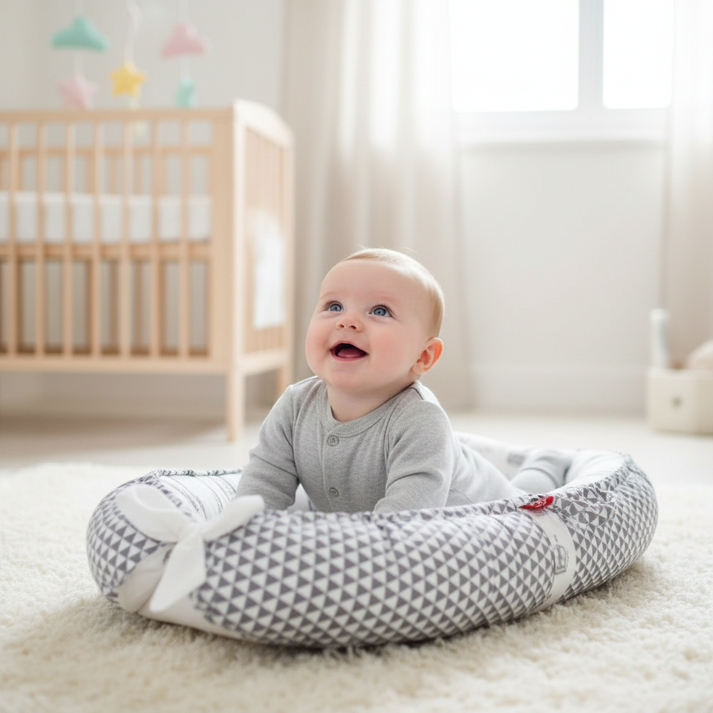 Bébé éveillé dans le cocon
